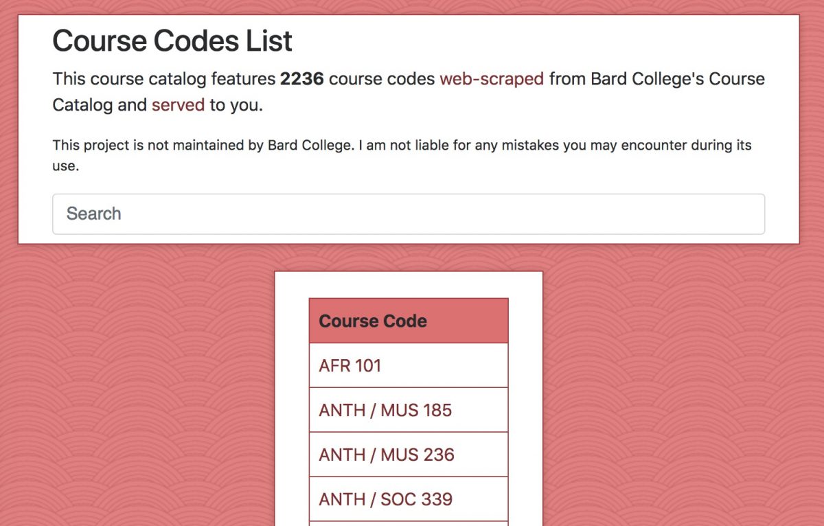 Redesigned Course Catalog Project The Server